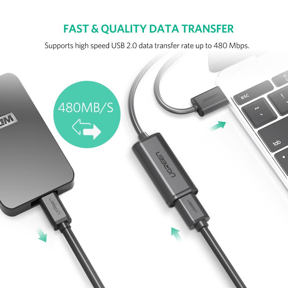 UGREEN usb 2.0 ACTIVE EXTENTION CABLE WITH CHIPEST 10MUGREEN usb 2.0 CABLE WITH CHIPEST 10M