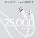 Anker PowerLine III Flow USB-C With Lightning Connector 0.9m - White