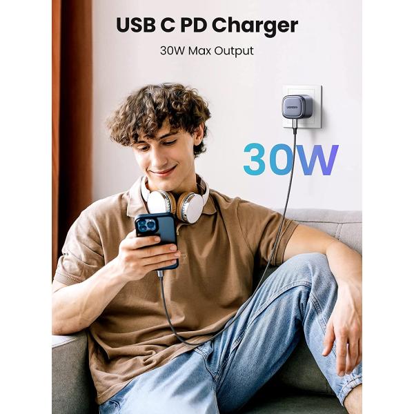 Ugreen Nexode 30W USB C Plug PD 3.0 Fast Charge Foldable GaN Charge