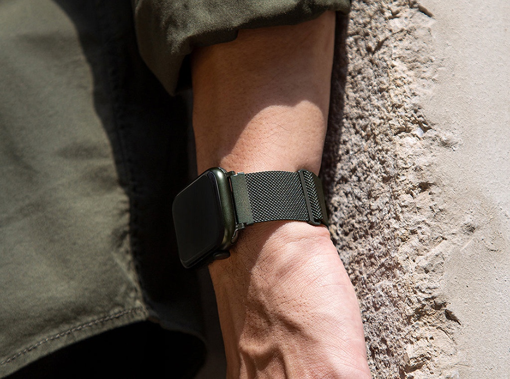Uniq Dante Milanese Mesh Steel Strap for Apple Watch 42/44/45mm - Hunter Green 