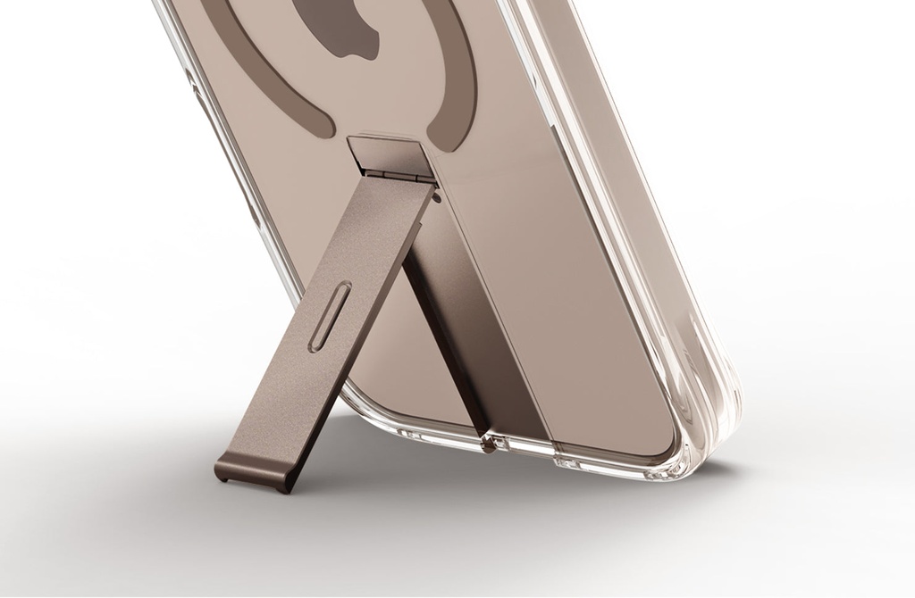 Uniq Hybrid Eleva MagSafe Case with Camera Stand for iPhone 16 Pro Max – Lucent Clear