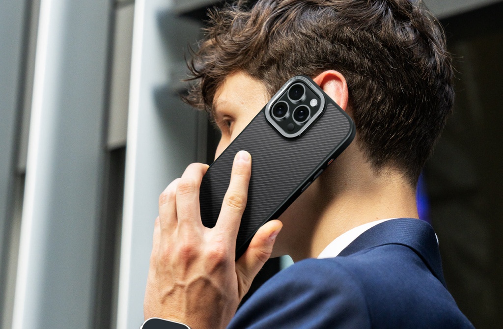 Uniq Hybrid Keva Max MagSafe Case with Camera Stand for iPhone 16 Pro – Carbon Black