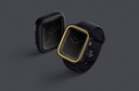 Uniq Moduo Case For Apple Watch With Interchangeable Bezel 41/40 mm - Black/Mustard 