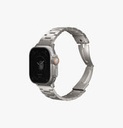 Uniq Osta Steel Strap With Steel Self Adjustable Links for Apple Watch 49/45/42mm - Titanium Silver 