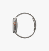 Uniq Osta Steel Strap With Steel Self Adjustable Links for Apple Watch 49/45/42mm - Titanium Silver 