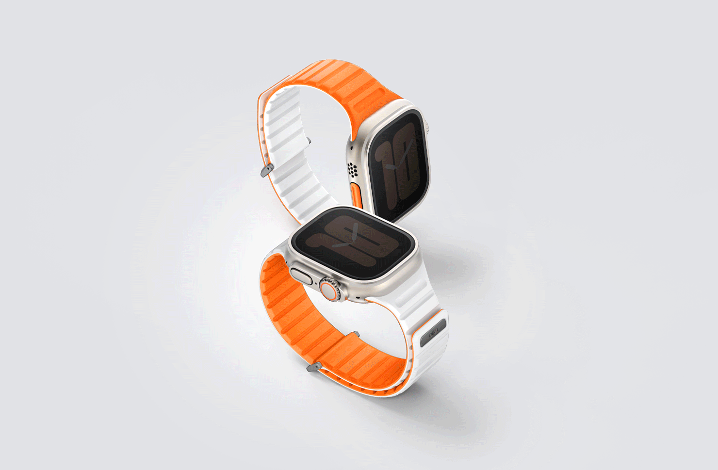 Uniq Revix Evo Reversible Strap For Apple Watch 49/45/44/42mm - Amber Orange / White
