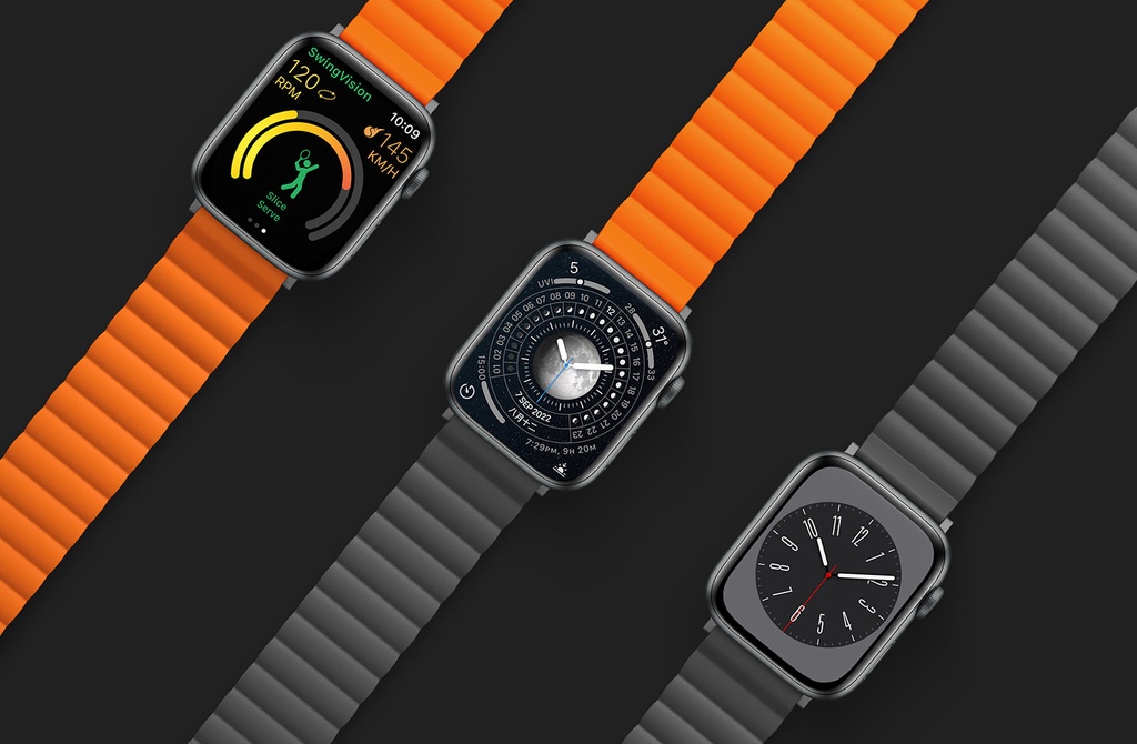 Uniq Revix Reversible Strap for Apple Watch 42/44/45mm - Mustard / Khaki 