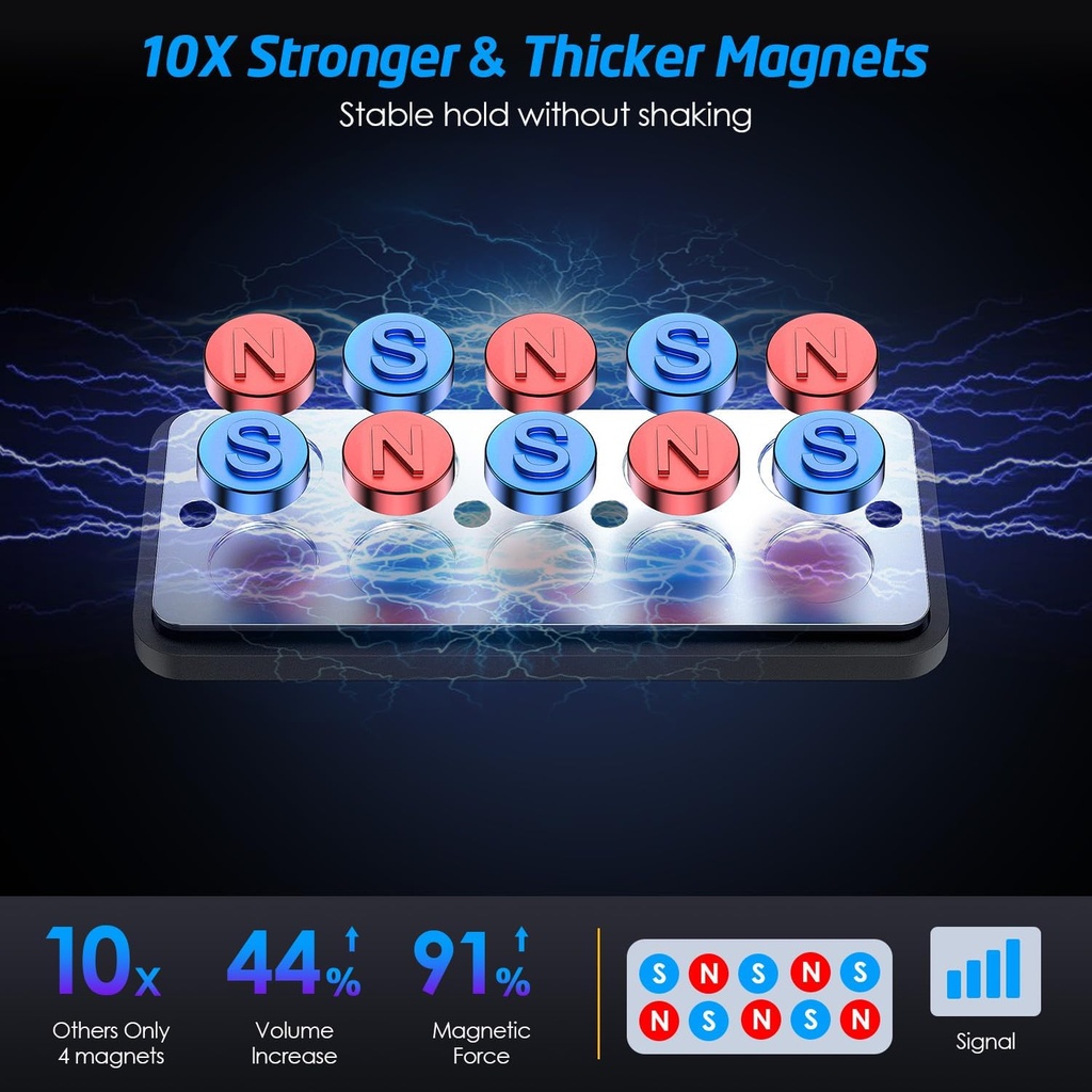 WixGear Rectangle Flat Magnetic Stick On Car Mount