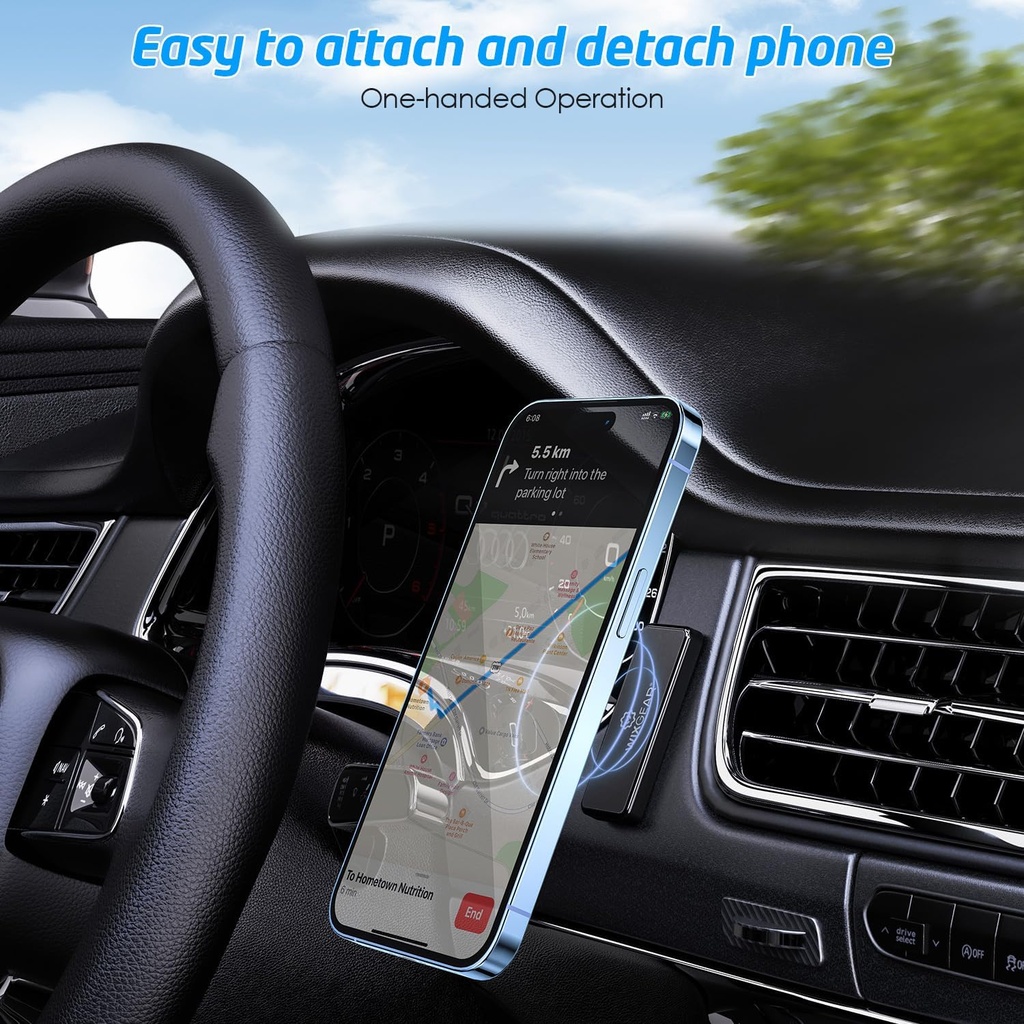 WixGear Rectangle Flat Magnetic Stick On Car Mount