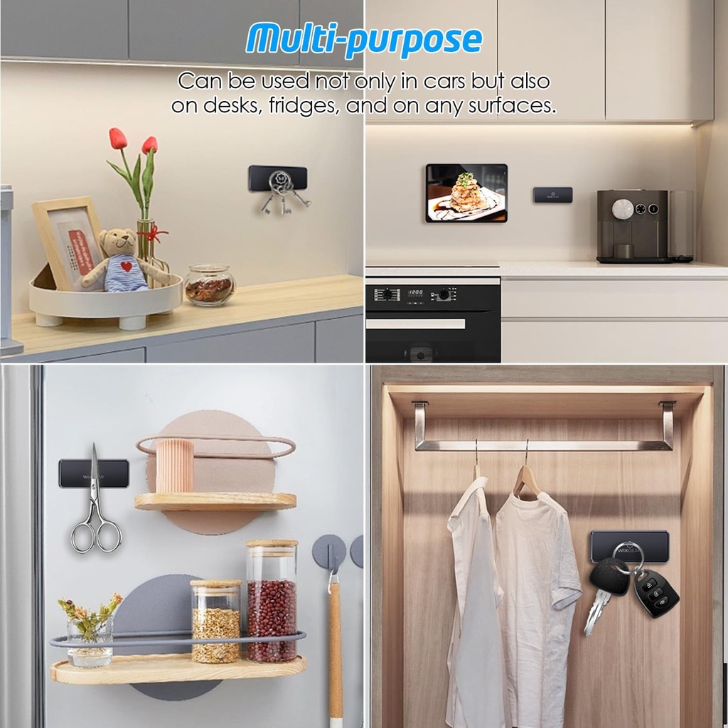 WixGear Rectangle Flat Magnetic Stick On Car Mount