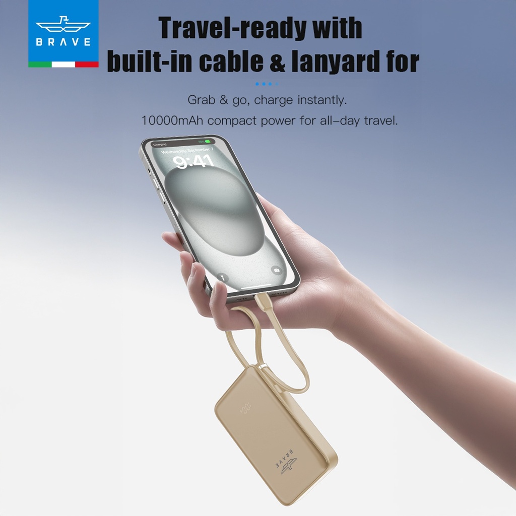 BRAVE Magpow Ultra Wireless Fast Charge Power Bank 10000mAh - Black