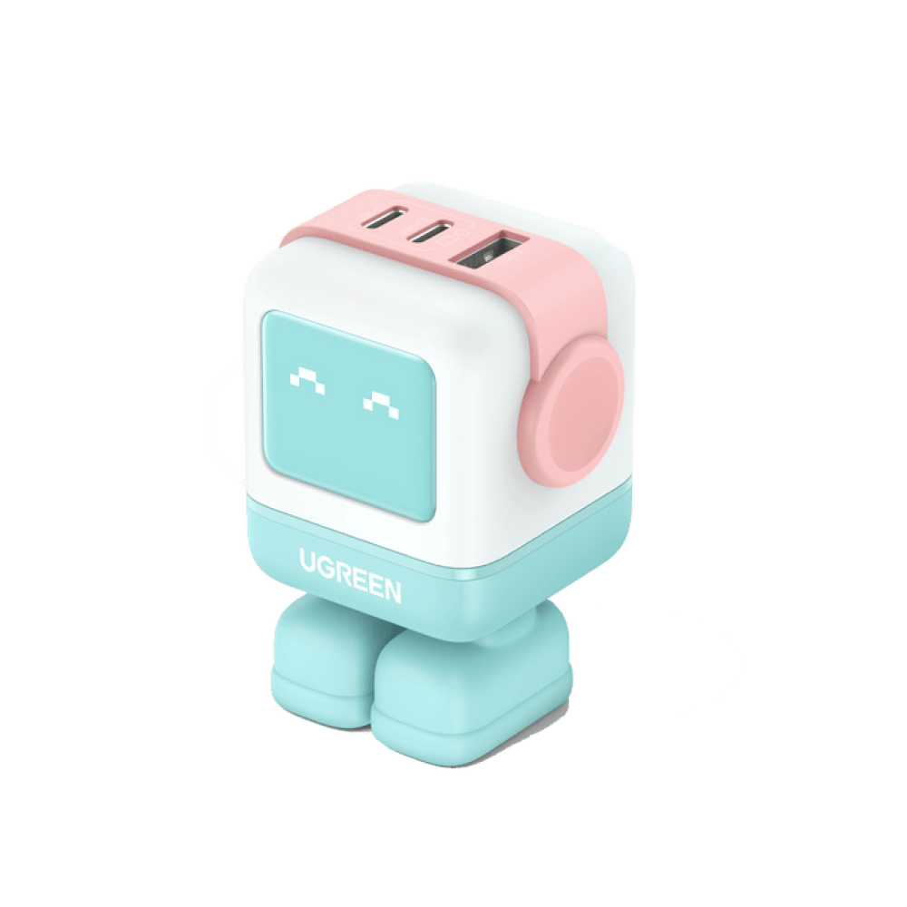 UGREEN Nexode 65W 3-Port GaN Fast Charger Pnk Ble UK35857