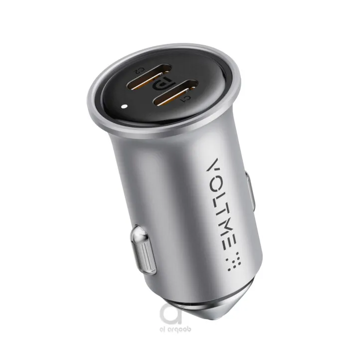 Voltme Cazo 30 CC Car Charger (30W) Silver Grey