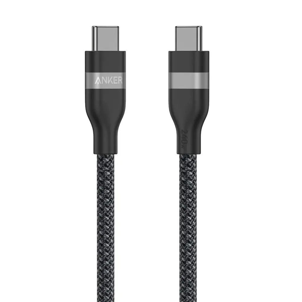 Anker USB-C to USB-C Cable 240W (Upcycled-Braided) (0.9m/3ft) - Black 