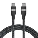 كابل أنكر USB-C إلى USB-C بقوة 240 واط (مُعاد تدويره - مضفر) (1.8 متر/6 أقدام) أسود