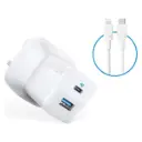 Anker 323 Charger (33W) 3ft C-L bundle White 
