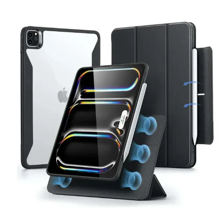 جراب ESR IPAD PRO 11 بوصة 2024-2025 Rebound Hybrid 360 (أسود) (نسخة طبق الأصل)