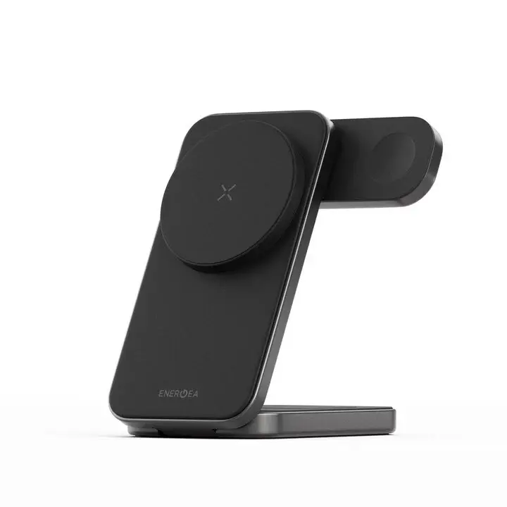  Energea MagTrio Plus 3 in 1 Foldable Magnetic Fast Wireless Charger - Gunmetal