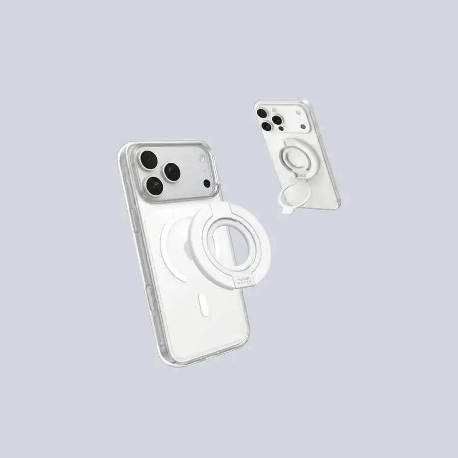 BRAVE GRIP 3 IN 1 MAGNETIC GRIP & KICKSTAND HOLDER WHITE  