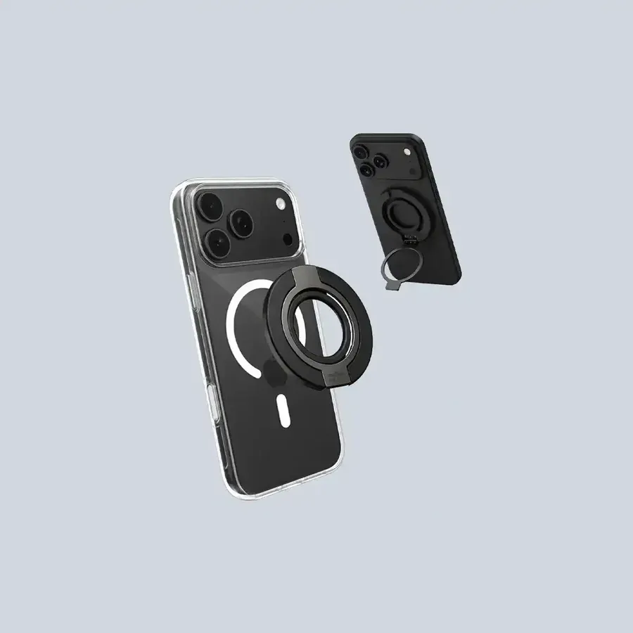 مسكة مغناطيسية وستاند BRAVE GRIP 3 في 1 أسود