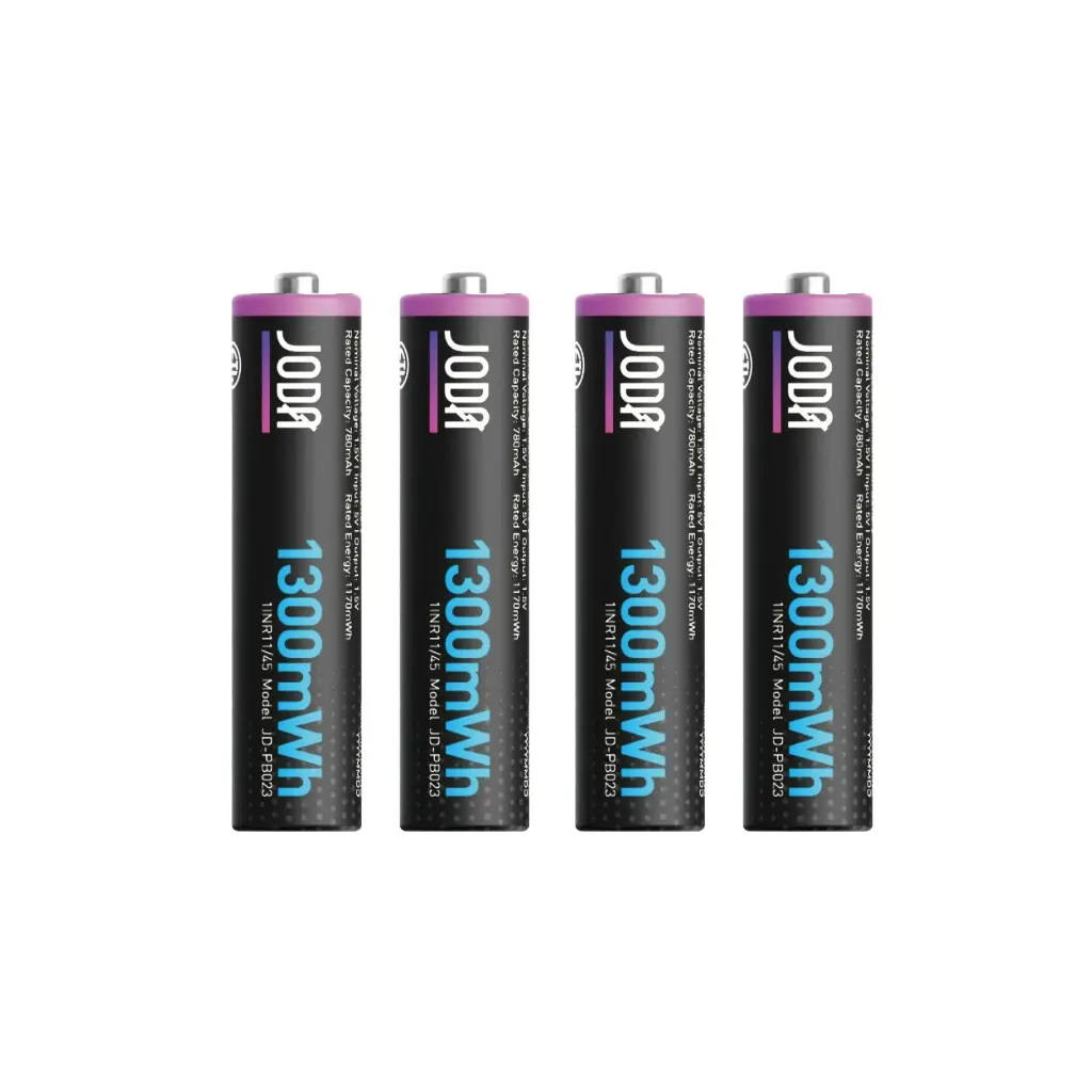 JODA 1300mWh AAA Rechargable Batteries 4-Pac