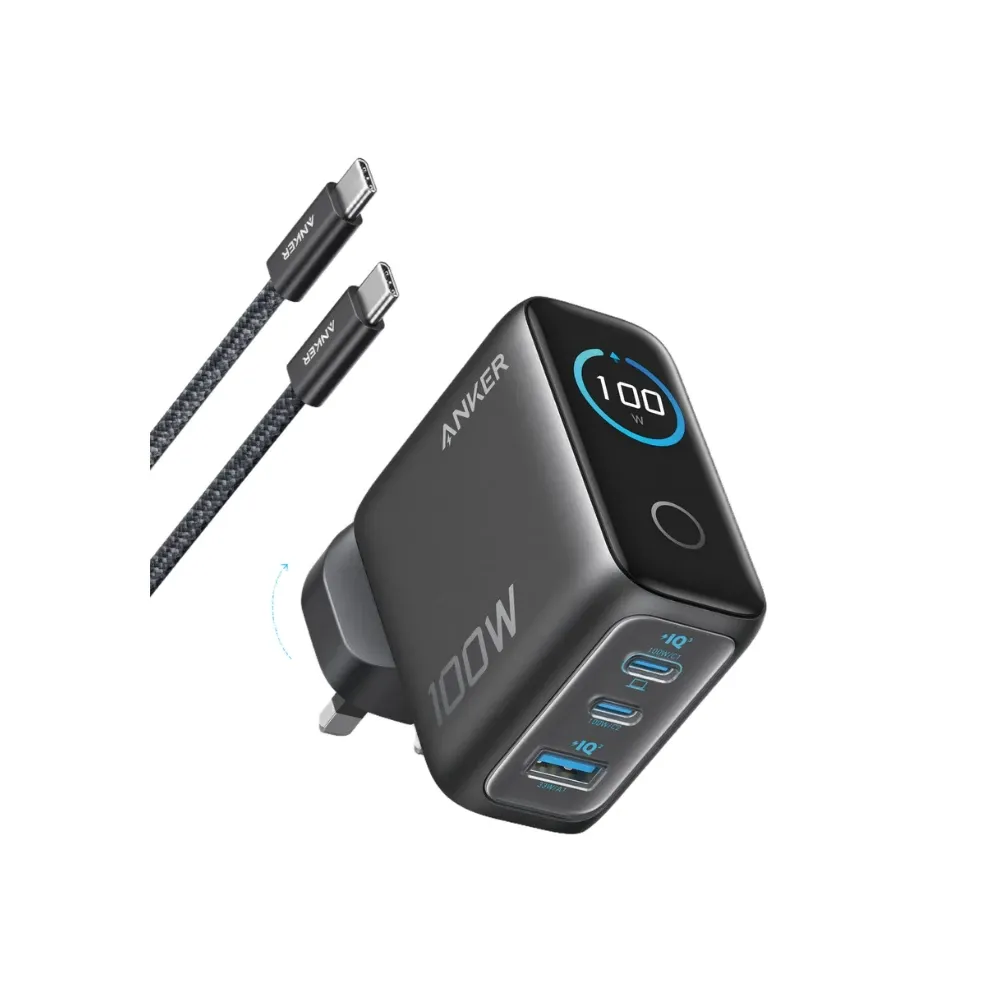 Anker Charger (140w, 3C1A, GaN)- Dark Gray