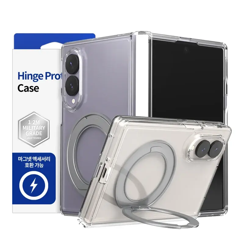 Araree Duple 360 Magsafe Stand Cover For Z Fold 8-Clear 