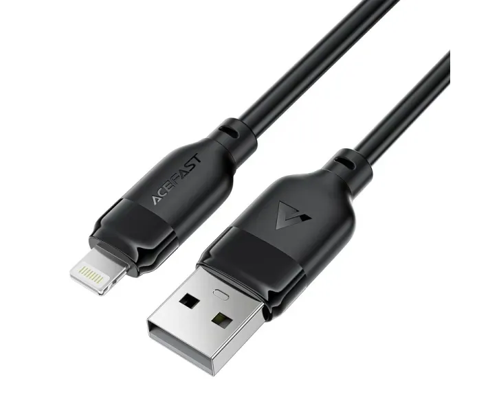 USB-A to L TPU charging data cable1M ,black