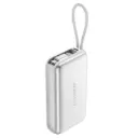 باور بانك ACEFAST شحن سريع PD35W مع كيبل ينسحب 10000mAh فضي (شهادة CCC)