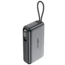باور بانك ACEFAST شحن سريع PD45W مع كيبل ينسحب 20000mAh رمادي معدني (شهادة CCC)