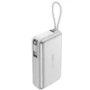 باور بانك ACEFAST شحن سريع PD45W مع كيبل ينسحب 20000mAh فضي (شهادة CCC)