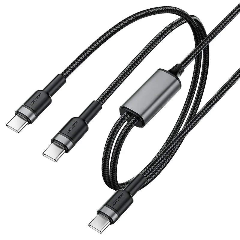 كيبل ACEFAST من USB-C إلى 2 USB-C بقوة 100W ألمنيوم