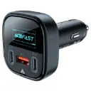  AceFast101W (2C+A) metal car charger with OLED smart display