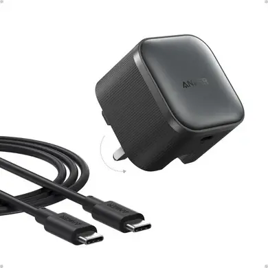Anker Anker Nano Charger (45W) with USB-C Cable (K)Offline - SA/KW/AE/SG/MY/HK Black 