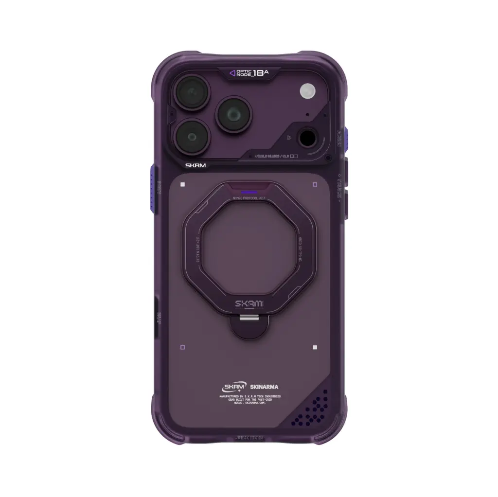 SKINARMA IPHONE 18 PRO MAX 6.9" (2026) SATURN WITH ROTATING KICK-STAND BURGUNDY