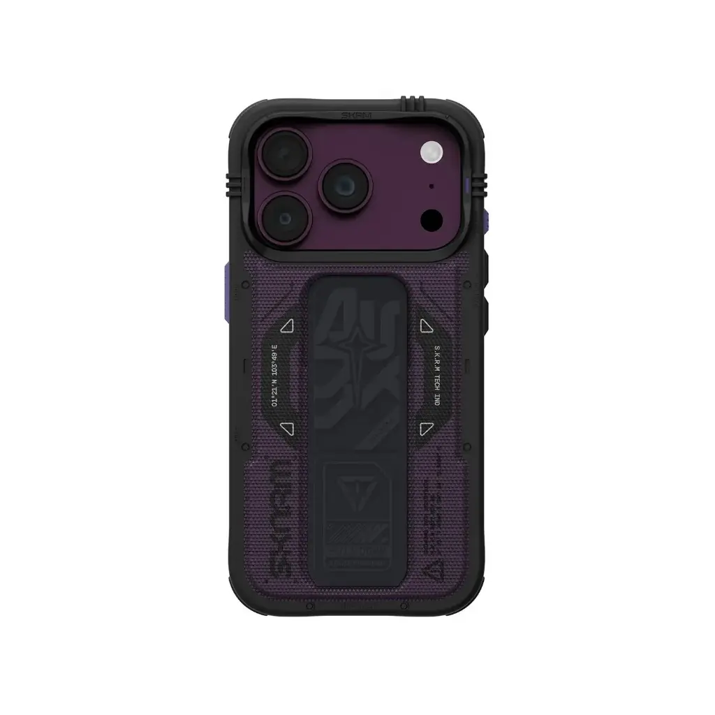 SKINARMA IPHONE 18 PRO 6.3" (2026) PHANTOM (PU GRIP-STAND) BURGUNDY
