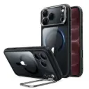 كفر ESR Classic Hybrid Magnetic لـ iPhone 18 Pro / 17 Pro مع Stash Stand و Camera Control شفاف بإطار أسود