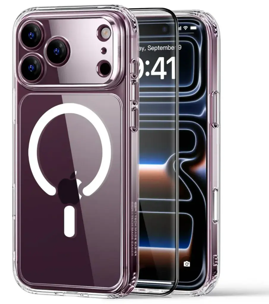 ESR iPhone 18 Pro / 17 Pro Classic Hybrid Magnetic Case (Camera Control) + Screen Protector Set (Clear)