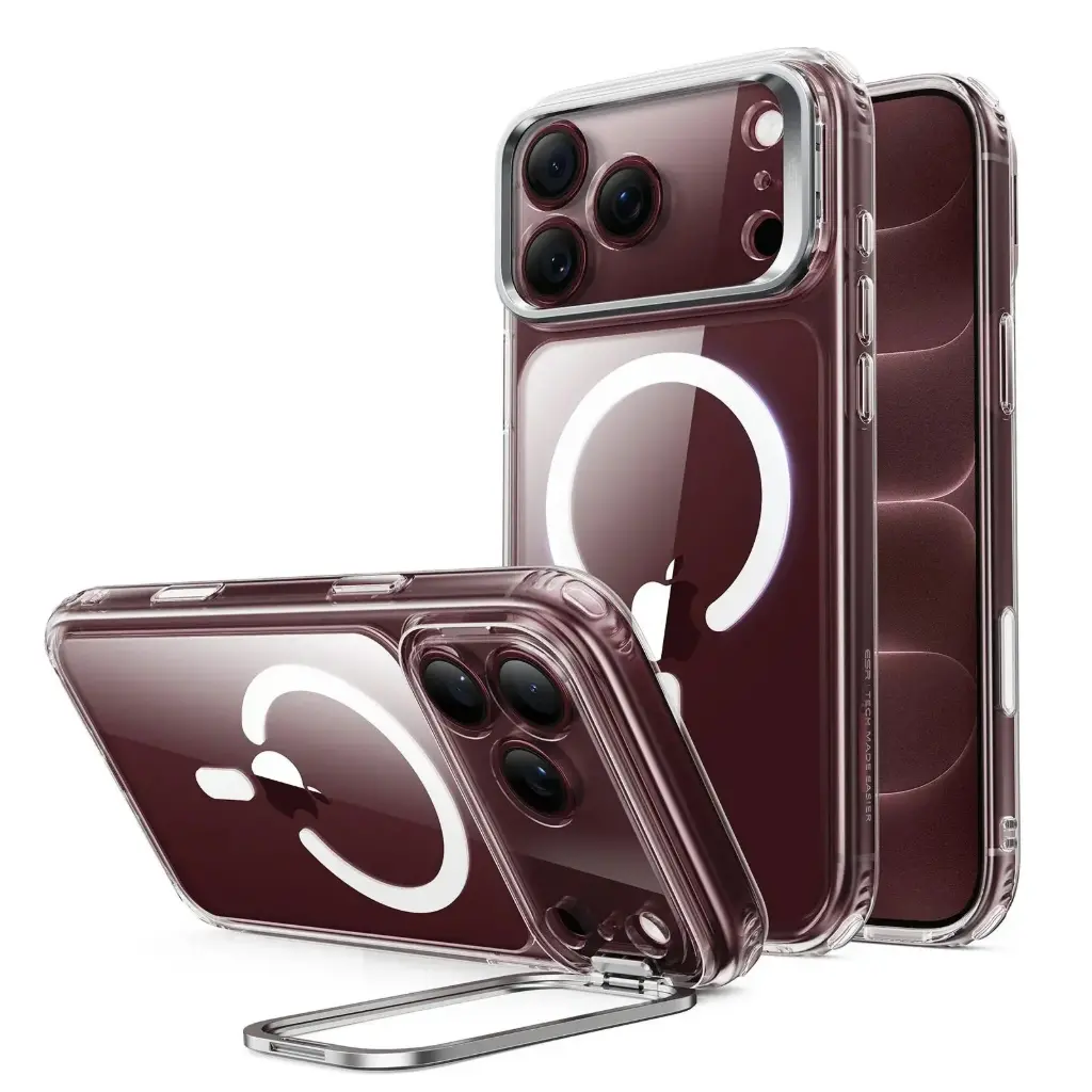 ESR iPhone 18 Pro Max / 17 Pro Max Classic Hybrid Magnetic Case (Camera Control,Stash Stand) (Clear)