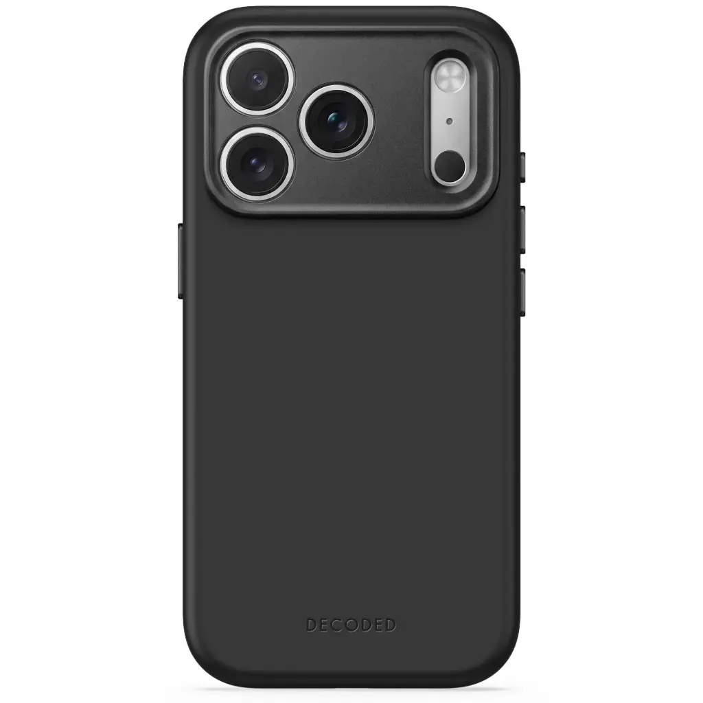 Decoded AntiMicrobial Silicone Backcover for iPhone 18/17 Pro Case (Carbon Black)
