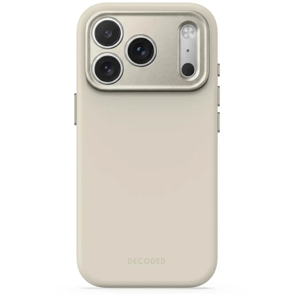 Decoded AntiMicrobial Silicone Backcover for iPhone 18/17 Pro Case (Pebble Grey)
