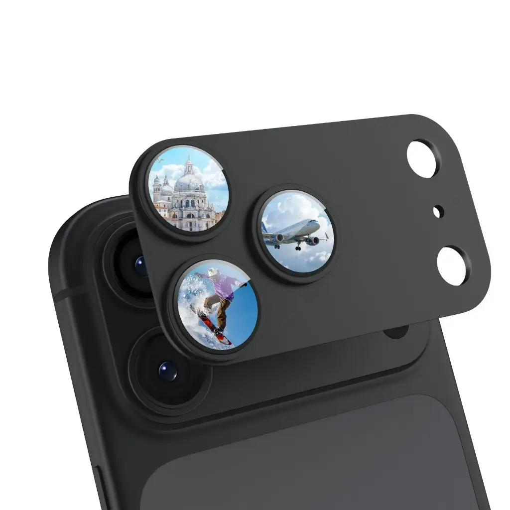 Drip LensFit Original-Grade Aluminum Lens Protector Black for iPhone 18 Pro