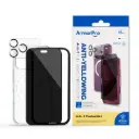 ArmorPro SODA 4-in-1 Combo Privacy (Screen Protector + Camera Lens + Camera Cover Shield + Clear Case MagSafe White) for iPhone 18 Pro Max