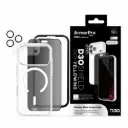 كومبو حماية 4 في 1 ArmorPro D3O مع Capture Button (حماية شاشة خصوصية + حماية كاميرا + كفر D3O MagSafe + لاصق عدسة) أبيض لـ iPhone 18 Pro Max