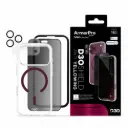 كومبو حماية 4 في 1 ArmorPro D3O (حماية شاشة خصوصية + حماية كاميرا + كفر D3O MagSafe + لاصق عدسة) Dark Cherry لـ iPhone 18 Pro Max