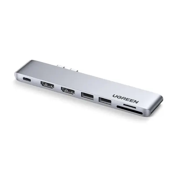 UGREEN Dual USB -C TO 2*USB3.0+2*HDMI+TF SD+USB-C DOCK STATION