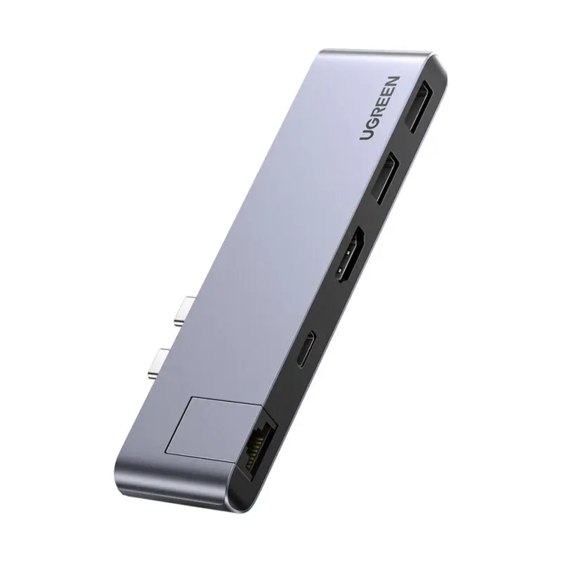 UGREEN Dual USB -C TO 2*USB3.0+2*HDMI+TF SD+USB-C DOCK STATION