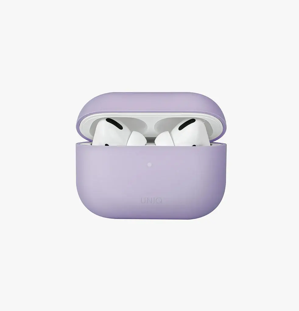 كفر UNIQ Hybrid Lino سيليكون ناعم لسماعات AirPods Pro 2 – أسود