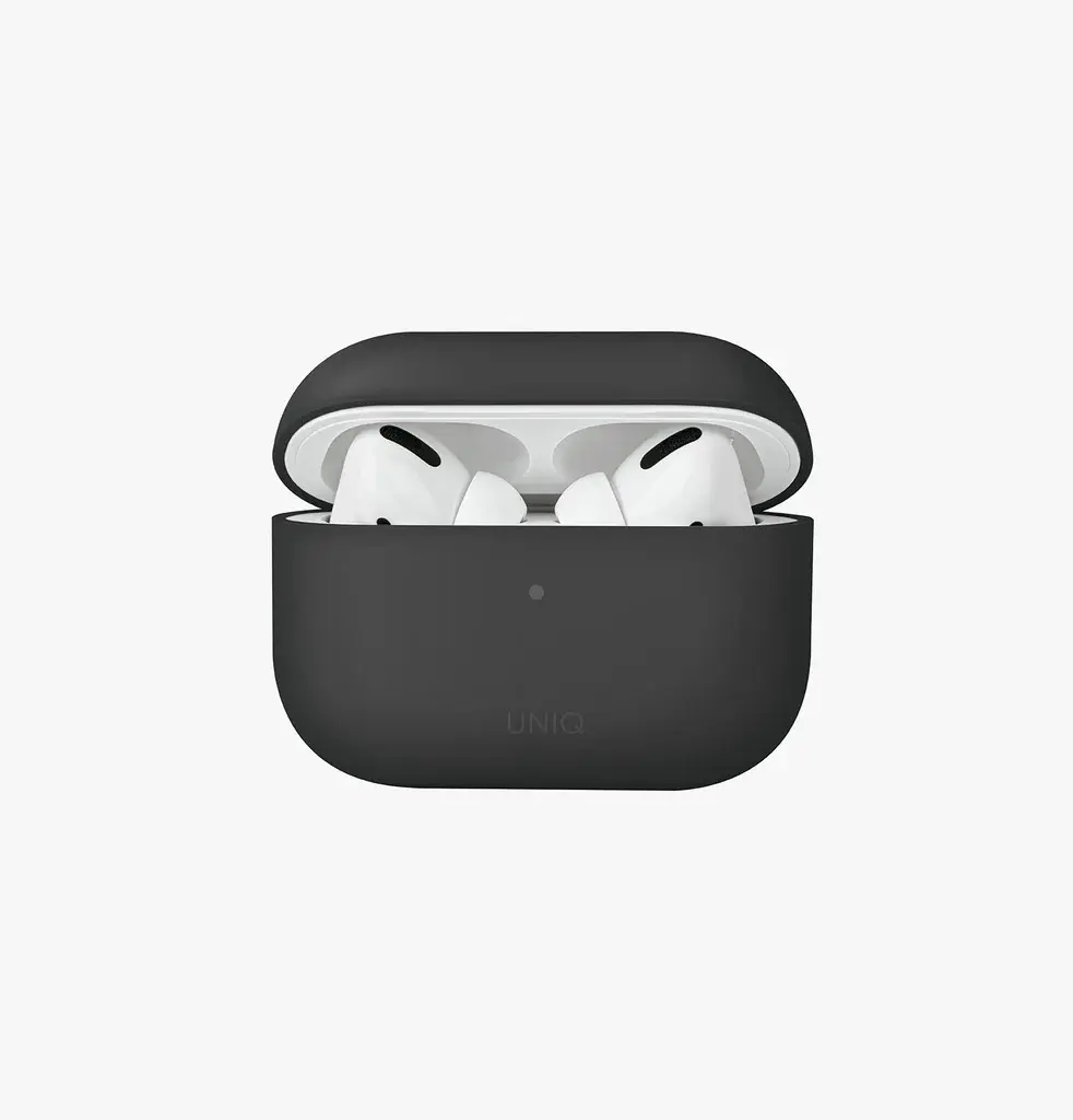 كفر UNIQ Hybrid Lino سيليكون ناعم لسماعات AirPods Pro 2 – رمادي