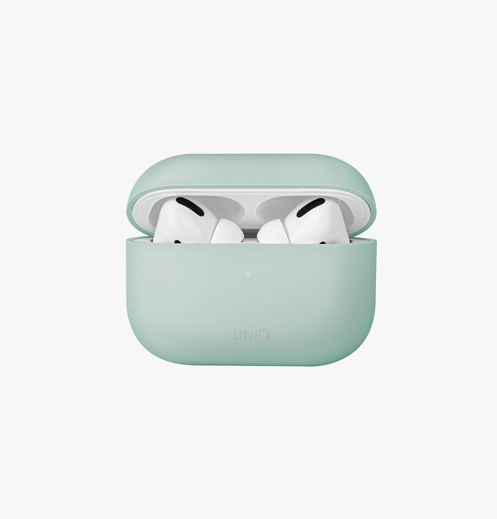 Uniq Hybrid Lino Liquid Silicon Case for Airpods Pro 2 - Mint Green 